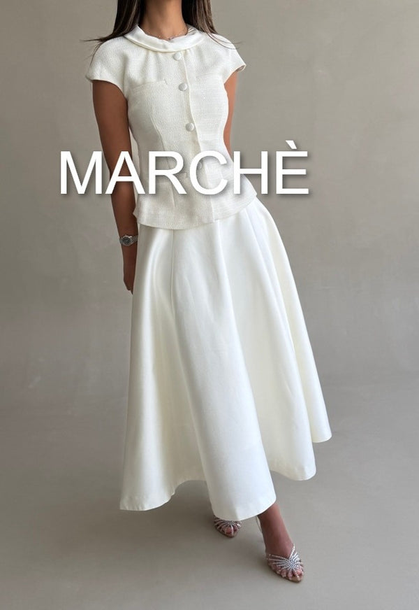 SET MANDARIN STYLE TOP  + SILK SKIRT