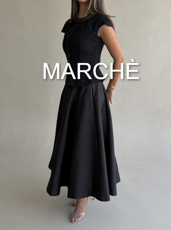 SET MANDARIN STYLE TOP  + SILK SKIRT
