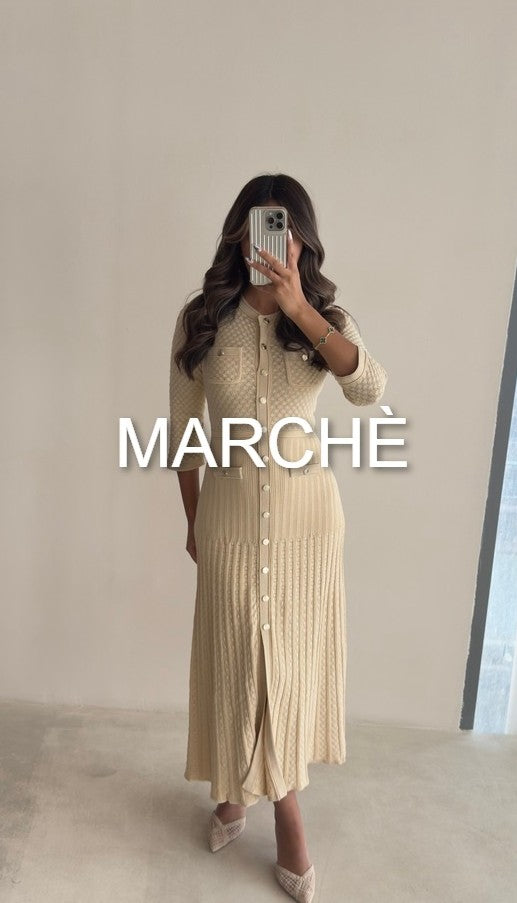 SHOWING HALLOW KNIT DRESS
