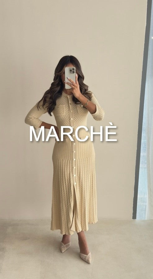 SHOWING HALLOW KNIT DRESS