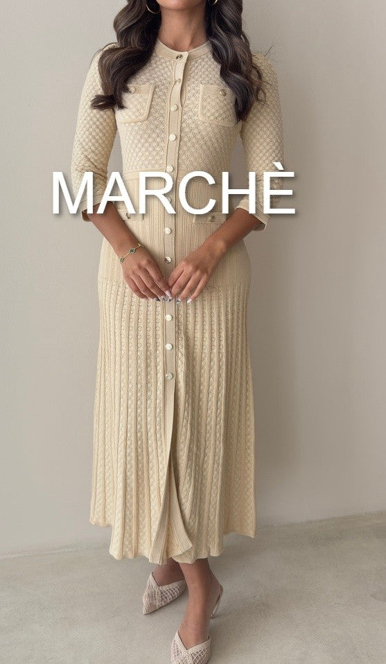 SHOWING HALLOW KNIT DRESS