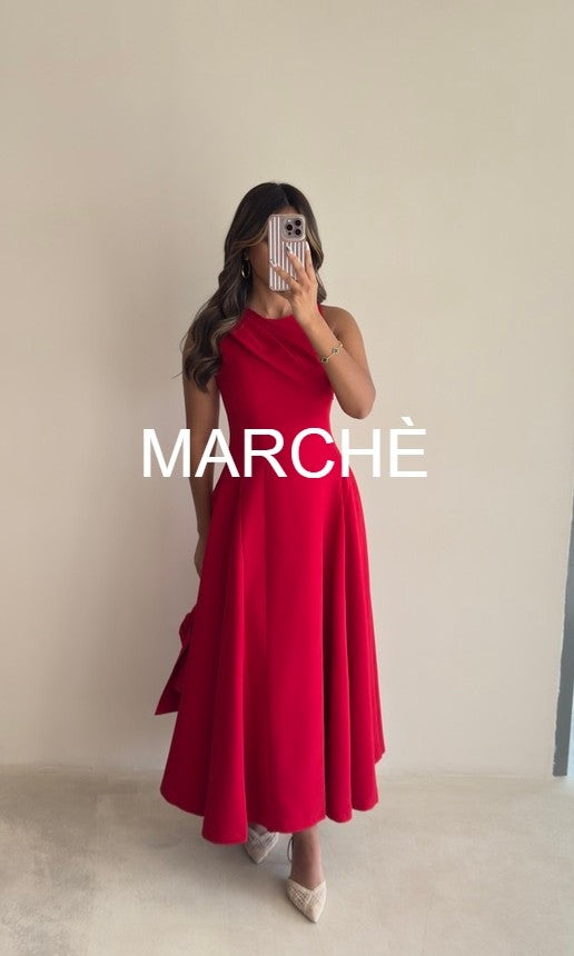 CAPE SLEEVELESS ELEGANT DRESS