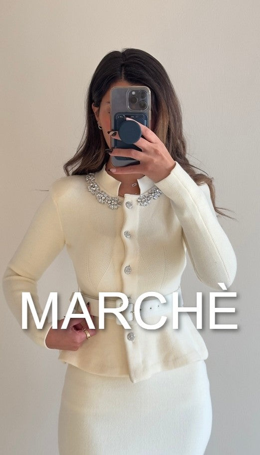 NECK-LINE DIAMOND BELTED