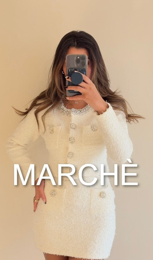 FALL RHINESTONE DECOR CARDIGAN + SKIRT