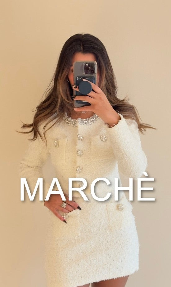 FALL RHINESTONE DECOR CARDIGAN + SKIRT