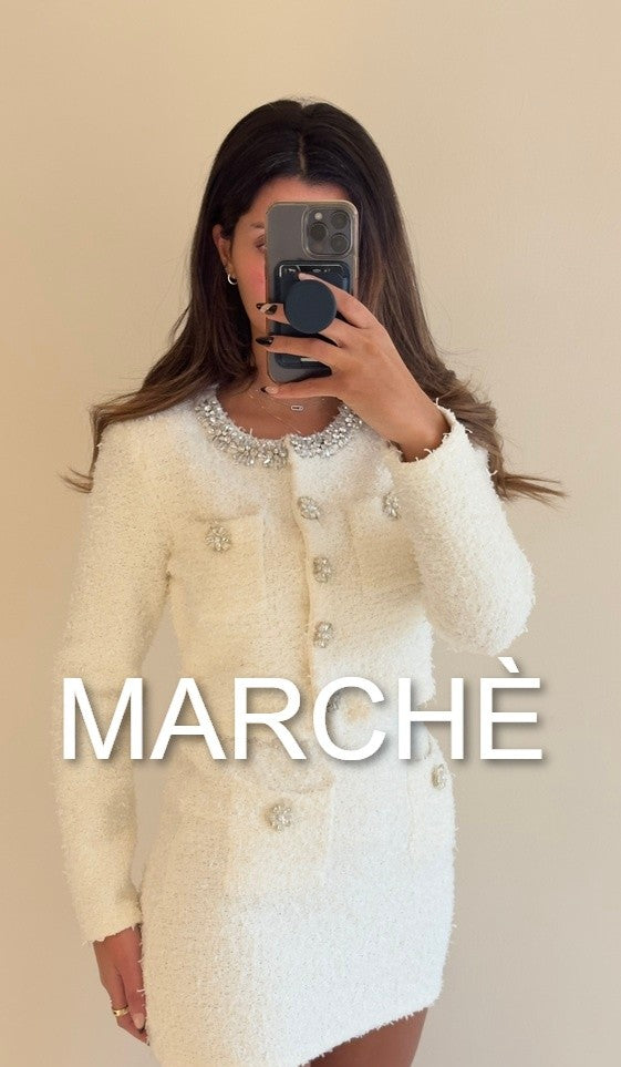 FALL RHINESTONE DECOR CARDIGAN + SKIRT