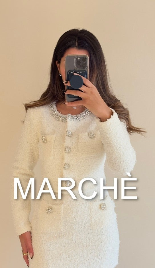 FALL RHINESTONE DECOR CARDIGAN + SKIRT