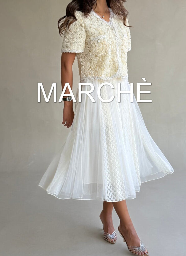 FLOWER DESIGN TOP+SKIRT