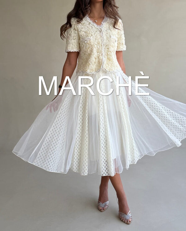 FLOWER DESIGN TOP+SKIRT