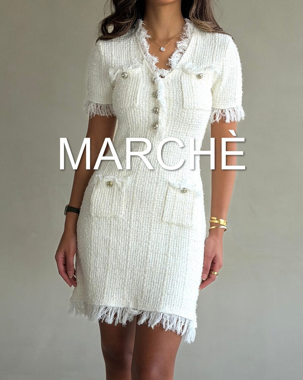 V-NECK TASSEL EDGE