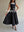 LACE-NECK COCKTAIL SATIN DRESS