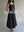 LACE-NECK COCKTAIL SATIN DRESS