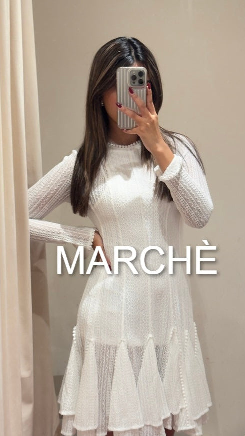 MESH SPLICING RUFFLE EDGE WAIST