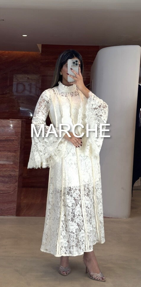 BELL SLEEVES LACE DRESS