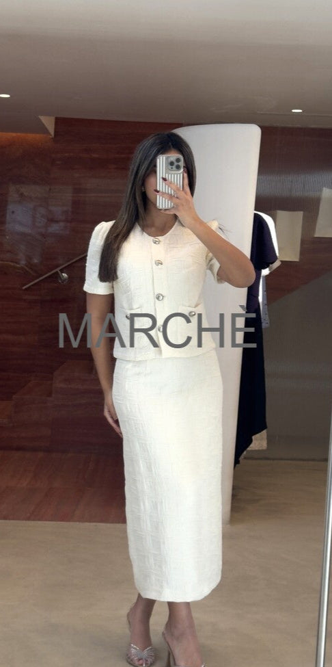 2PCS SET CHIC DRESS + LONG SKIRT