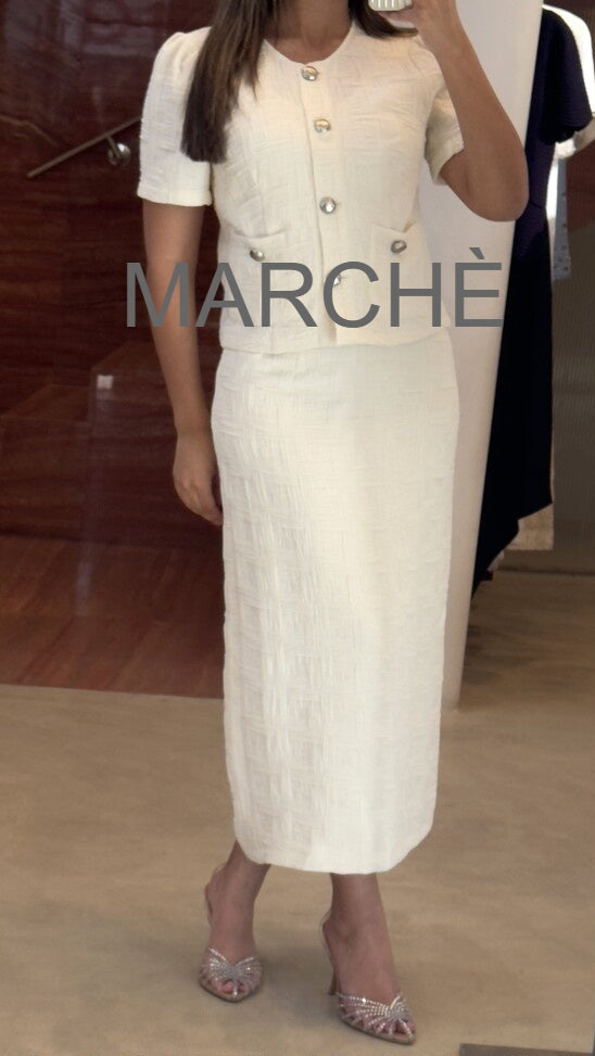 2PCS SET CHIC DRESS + LONG SKIRT