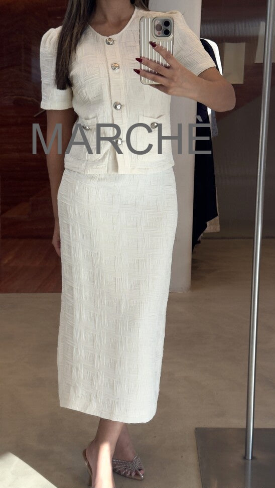 2PCS SET CHIC DRESS + LONG SKIRT