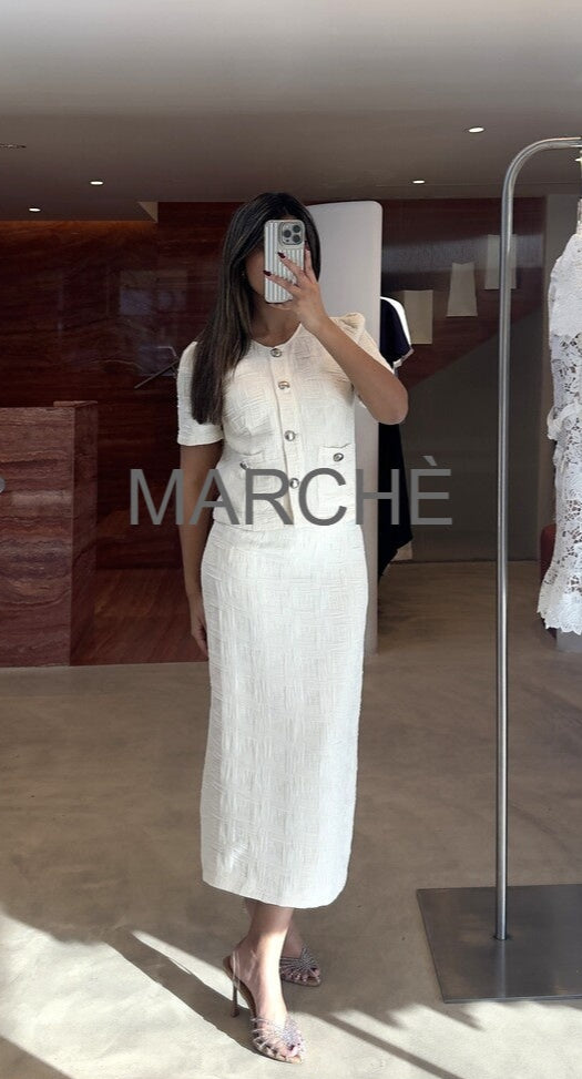 2PCS SET CHIC DRESS + LONG SKIRT