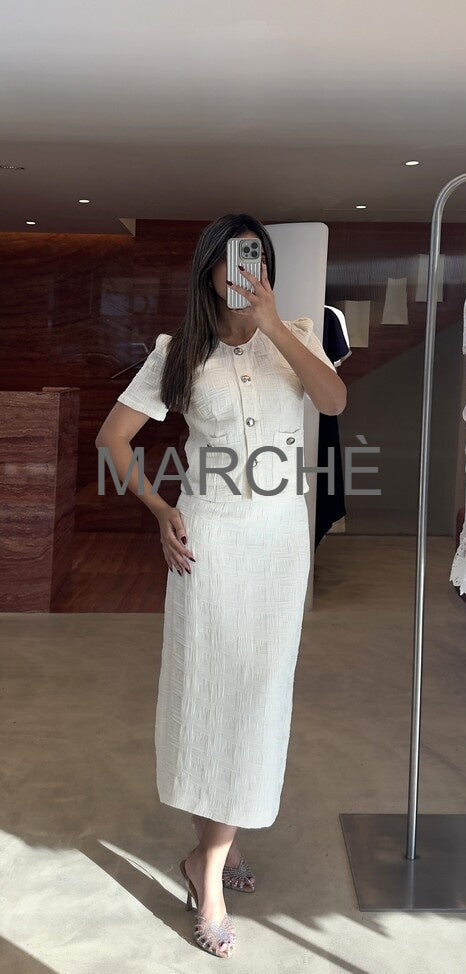 2PCS SET CHIC DRESS + LONG SKIRT
