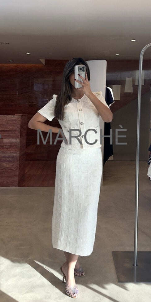 2PCS SET CHIC DRESS + LONG SKIRT