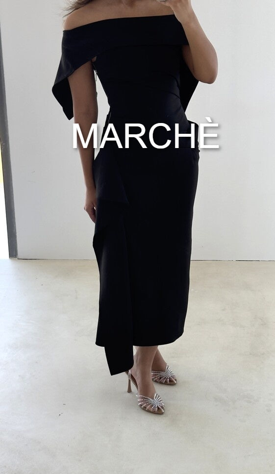 SLANT COLLAR EMPIRE WAIST   DRESS