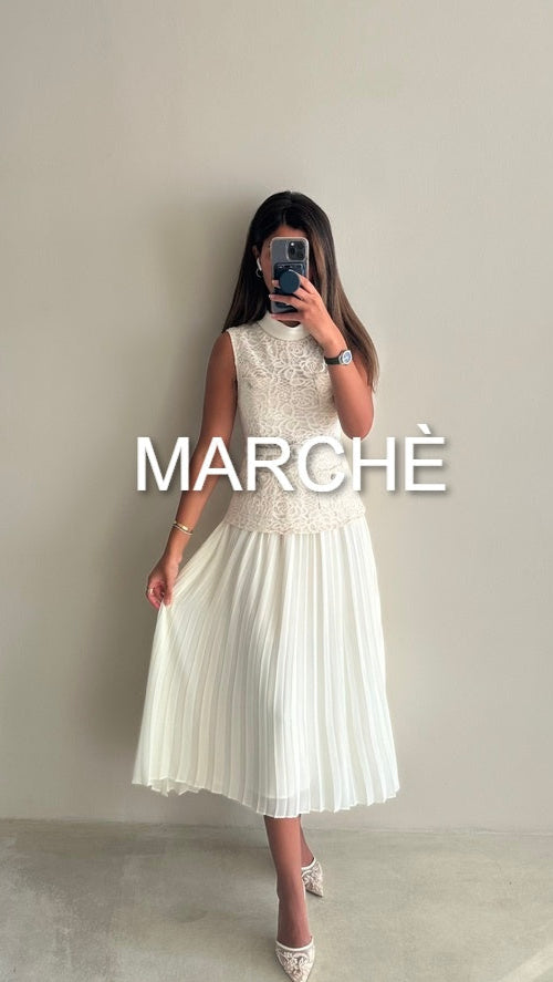 PLEATED MIDI  ROBE