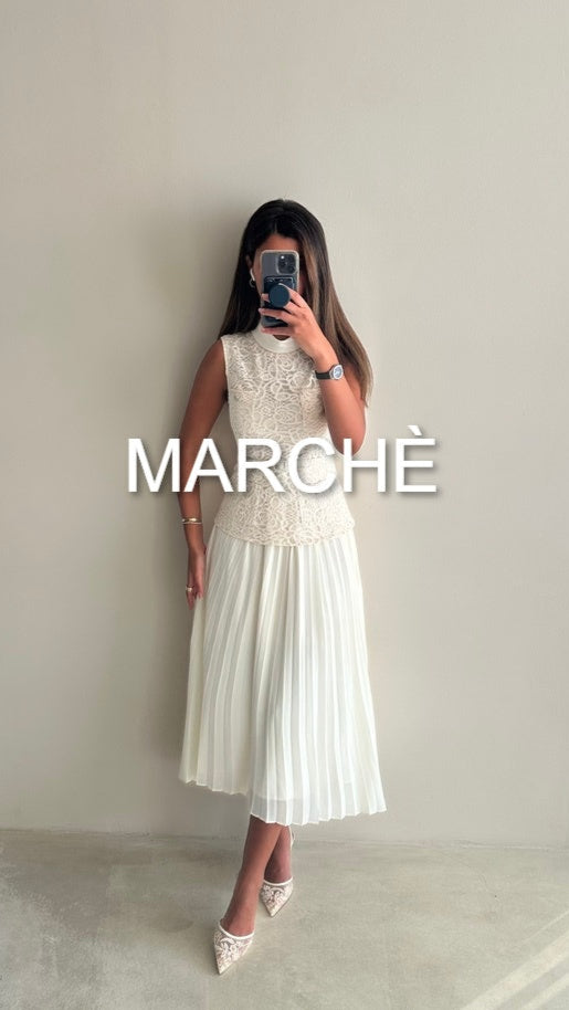 PLEATED MIDI  ROBE