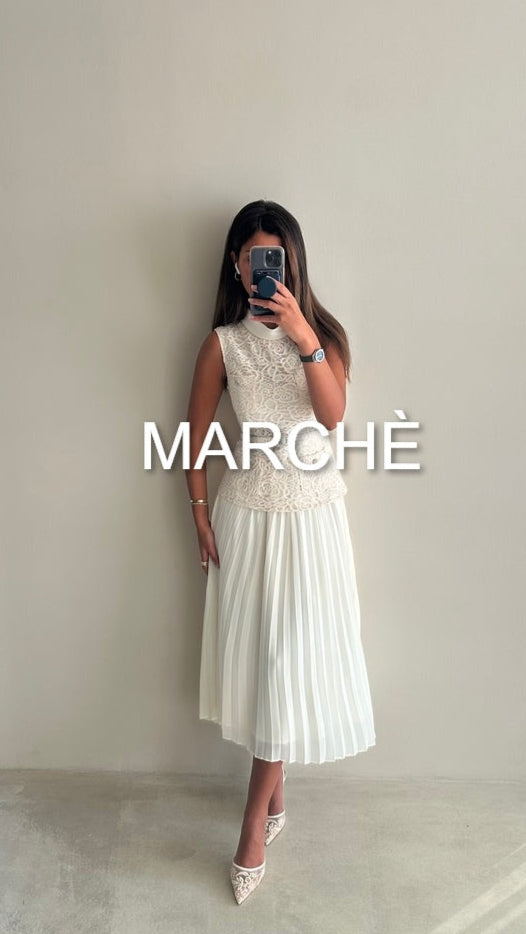 PLEATED MIDI  ROBE