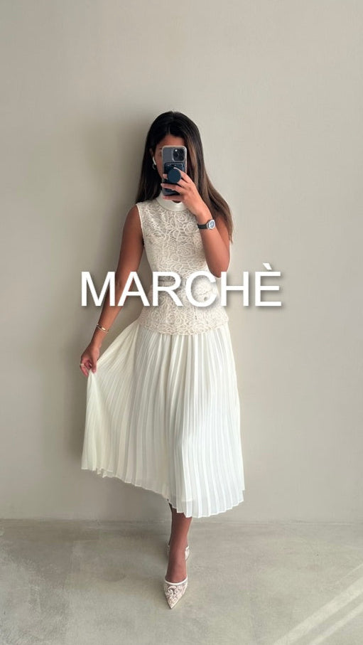 PLEATED MIDI  ROBE