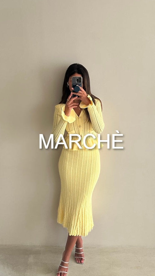 KNITTED STRETCH  RUFFLED  DRESS