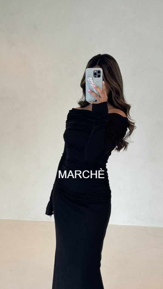 ELEGANT OFF SHOULDER FOLDS