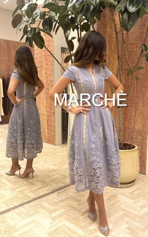 SIMPLE EMBROIDERY  DRESS