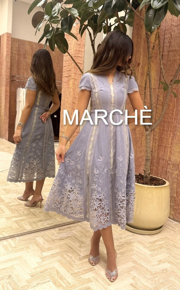 SIMPLE EMBROIDERY  DRESS
