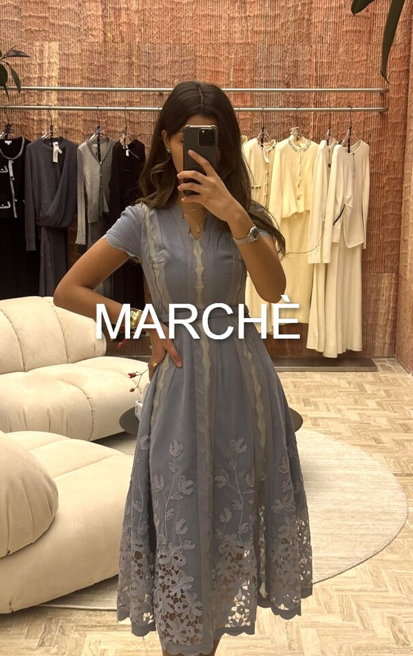 SIMPLE EMBROIDERY  DRESS