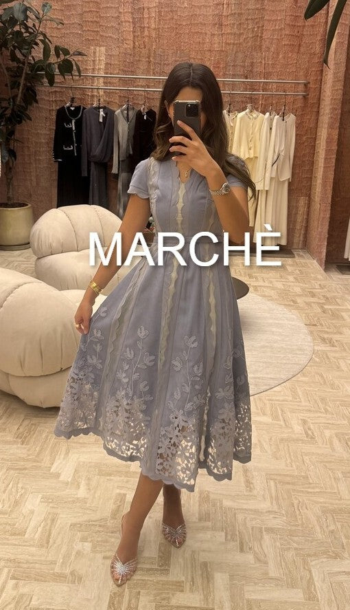 SIMPLE EMBROIDERY  DRESS