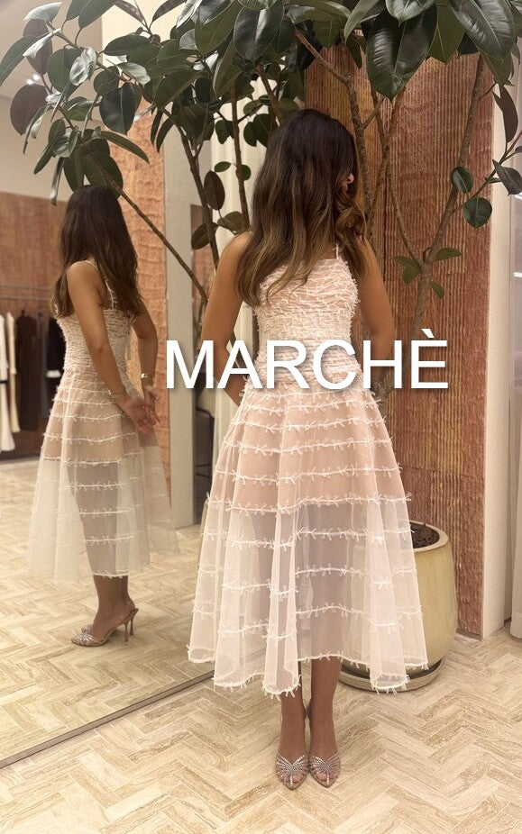 3D  DECORATION STRAP DRESS