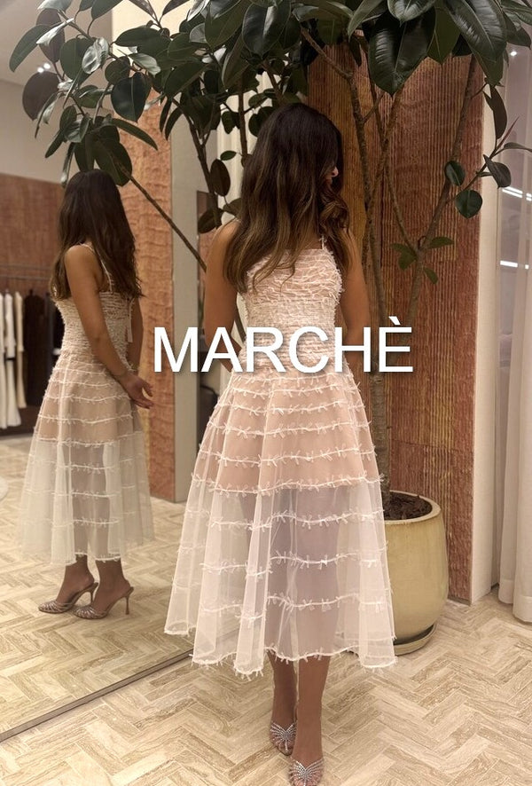 3D  DECORATION STRAP DRESS