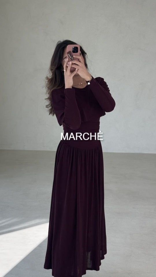 GRACE HIGH NECK CAPE RUFFLE