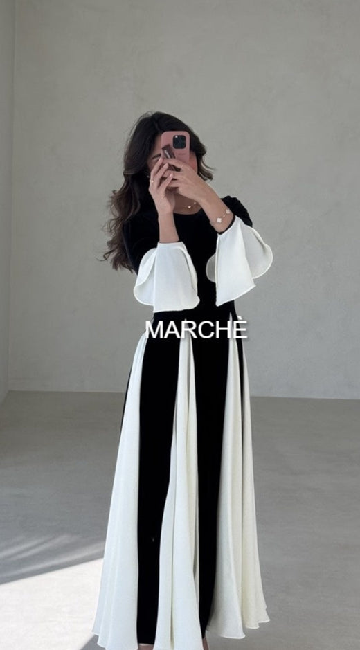FRENCH VINTAGE VELVET FLARED SLEEVE