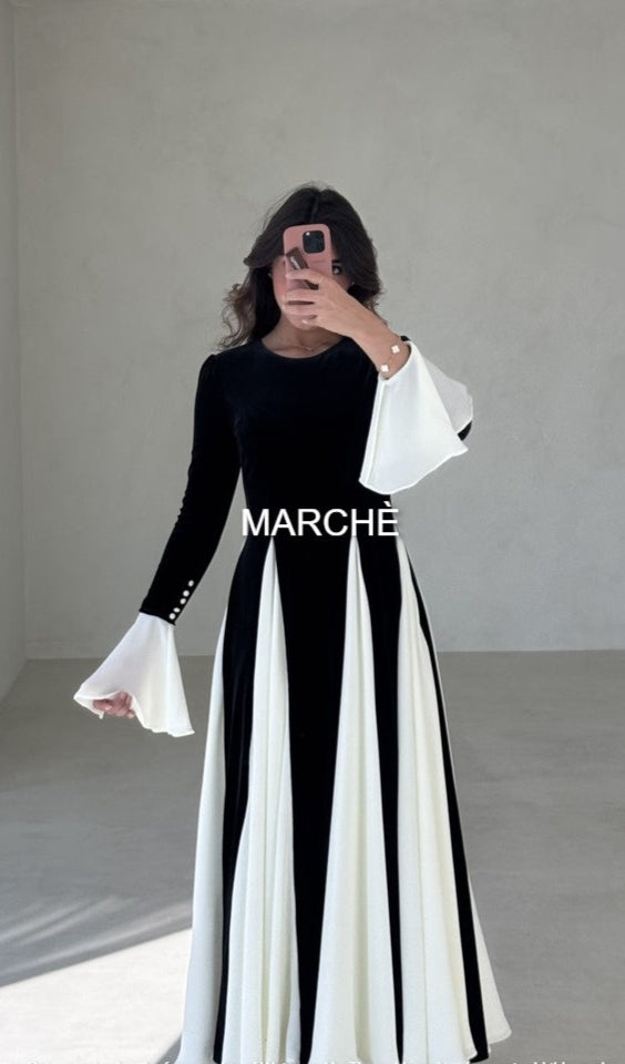 FRENCH VINTAGE VELVET FLARED SLEEVE