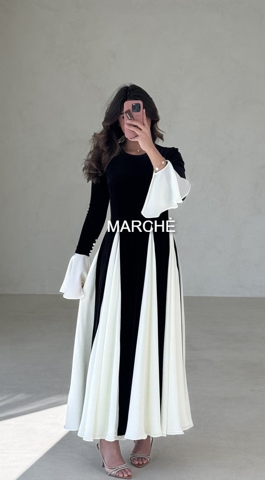 FRENCH VINTAGE VELVET FLARED SLEEVE