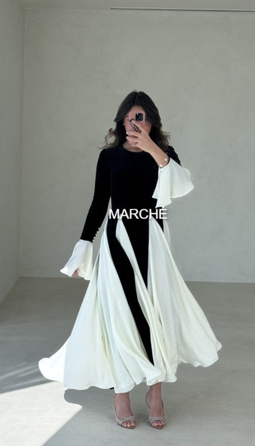 FRENCH VINTAGE VELVET FLARED SLEEVE