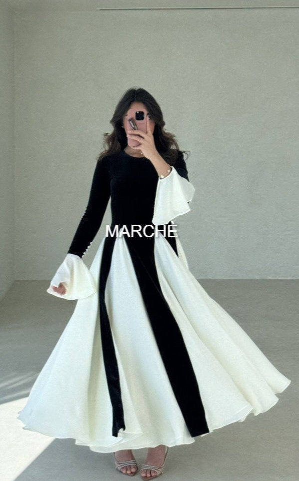 FRENCH VINTAGE VELVET FLARED SLEEVE