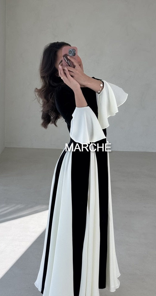 FRENCH VINTAGE VELVET FLARED SLEEVE