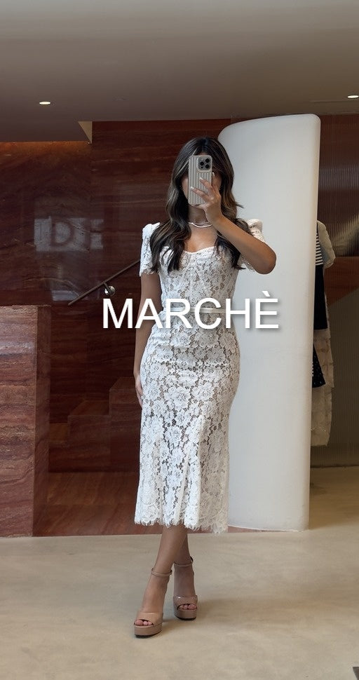 EYELASH FLOWER LACE MIDI