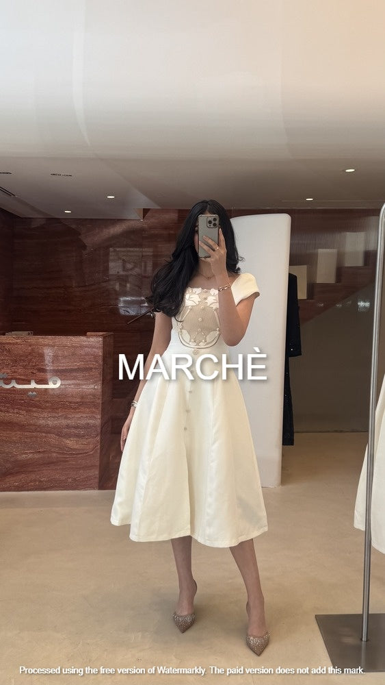 BUTTONED STYLISH LONG DRESS