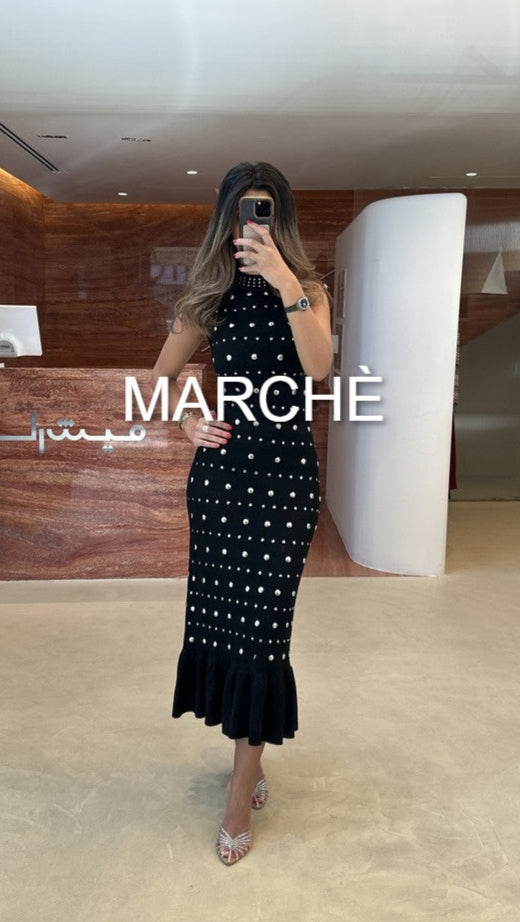 TIP BOTTON SLEEVELESS LONG DRESS