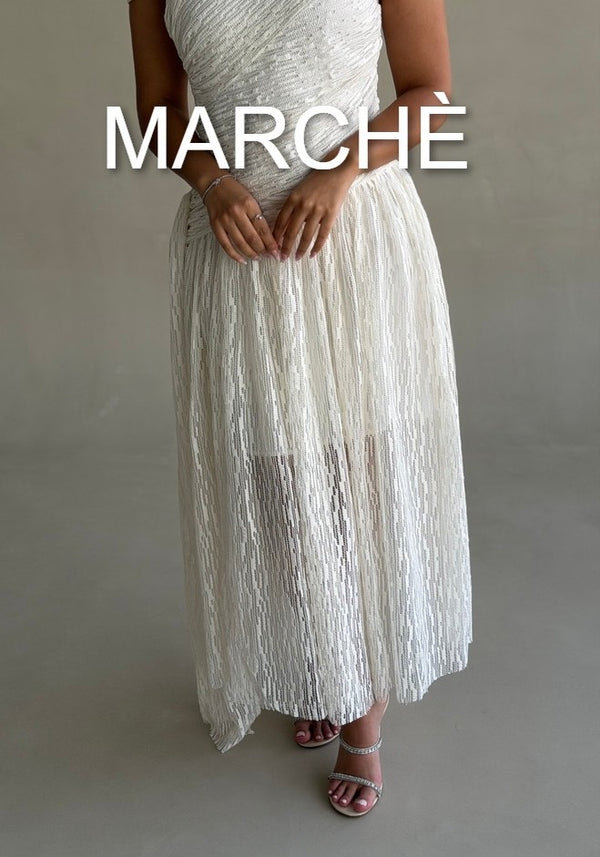 SLASH NECK PLEATED