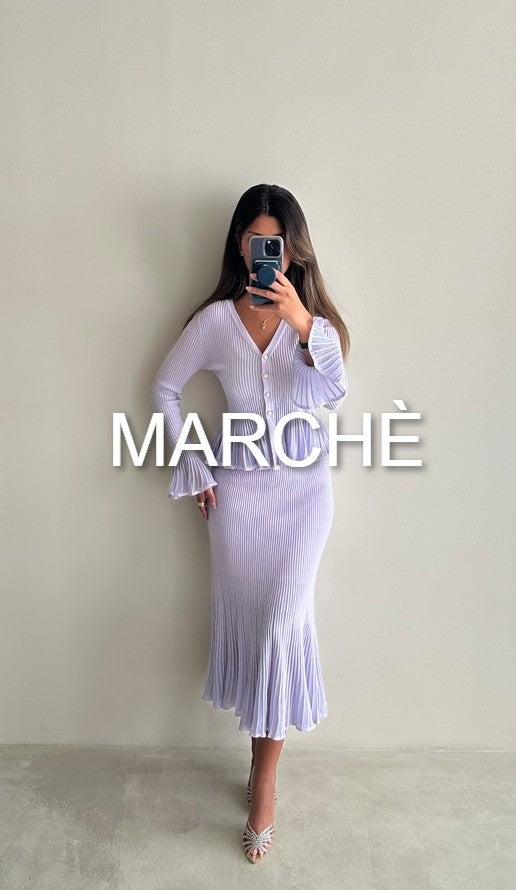FLARE SET V-NECK + SKIRT