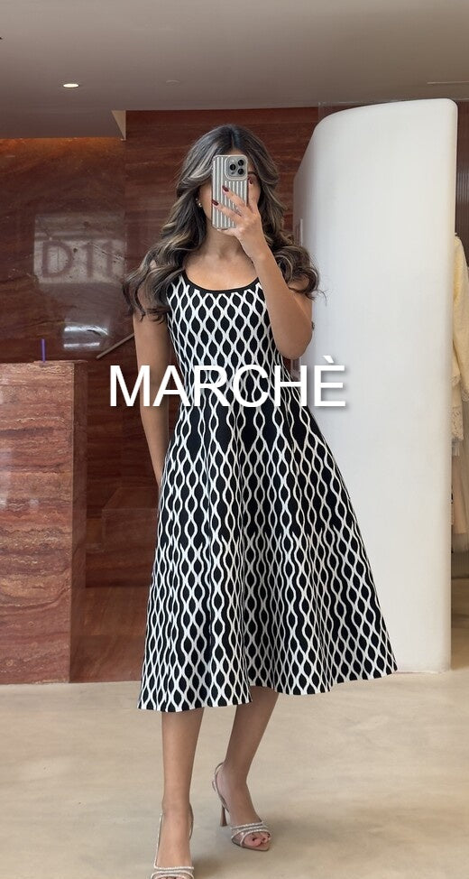 LONG JACQUARD SLEEVELESS